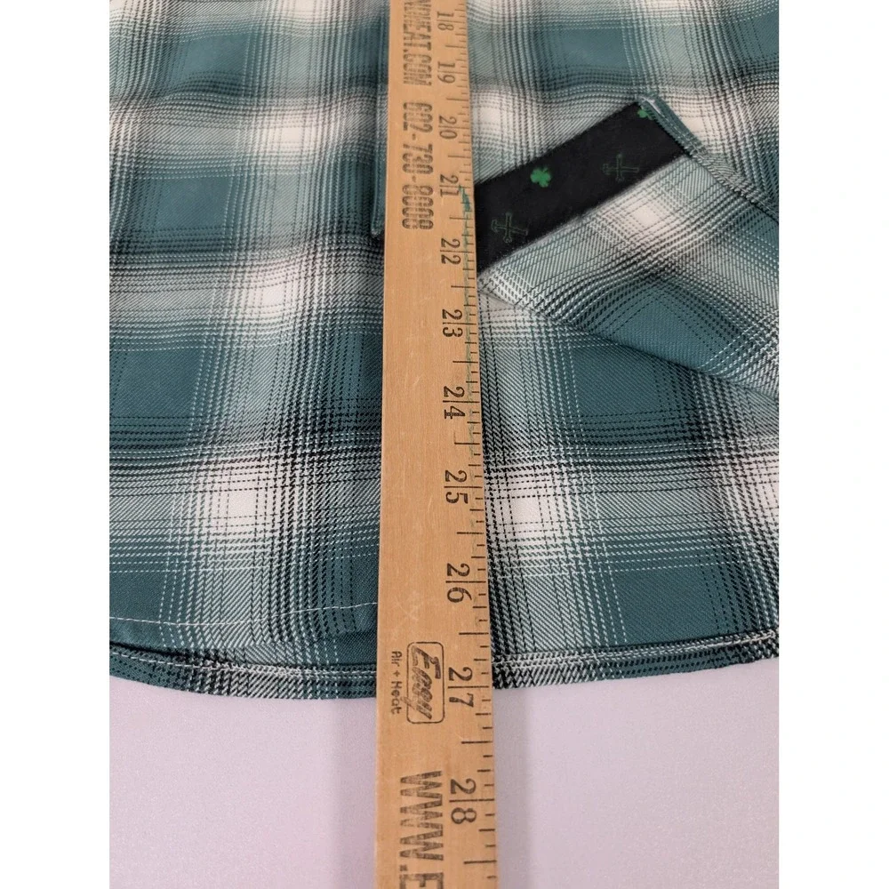 Dixxon Flannel Shirt‎ Youth XL Green Plaid Button Up DFC Tech Blend New Tags